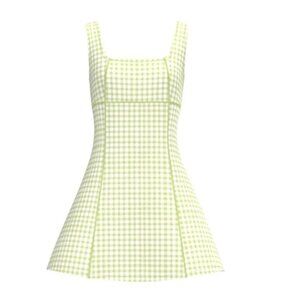 Vitality Cloud II Babydoll Dress Pear Gingham Sz M New/Unworn